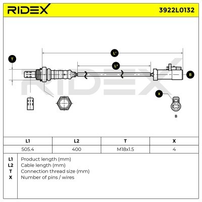 Sonda Lambda RIDEX 3922L0132 3922L0132 - foto 6