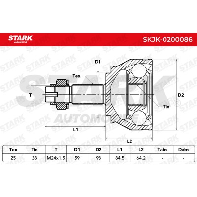 Przegub Stark SKJK-0200086 SKJK-0200086 - foto 5