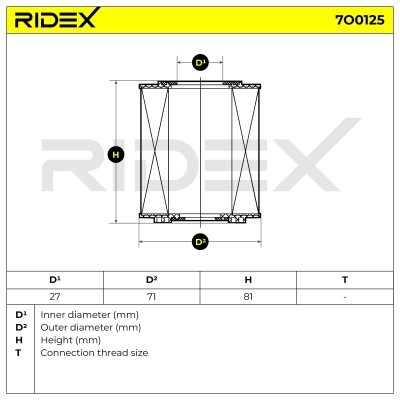 Filtr Oleju RIDEX 7O0125 7O0125 - foto 6
