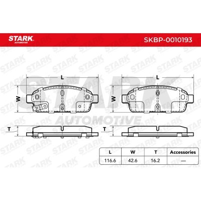 Klocki hamulcowe Stark SKBP-0010193 SKBP-0010193 - foto 2
