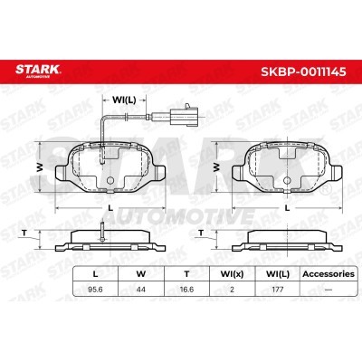 Klocki hamulcowe Stark SKBP-0011145 SKBP-0011145 - foto 3