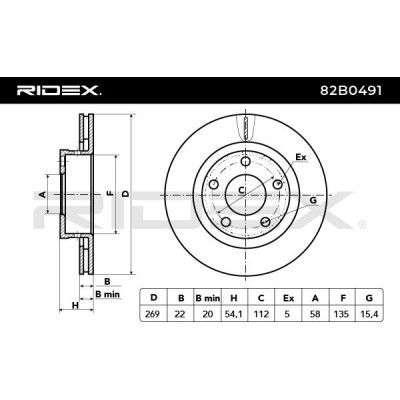 Tarcza hamulcowa RIDEX 82B0491 82B0491 - foto 6