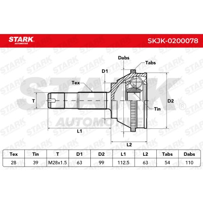 Przegub Stark SKJK-0200078 SKJK-0200078 - foto 6