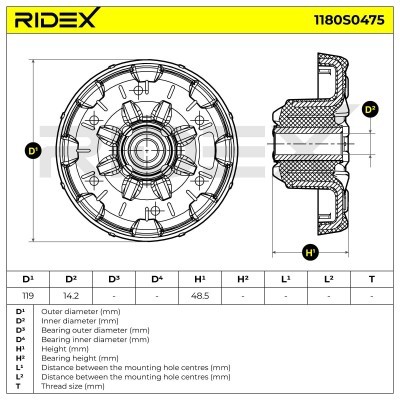 Mocowanie Amortyzatora RIDEX 1180S0475 1180S0475 - foto 5