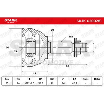 Przegub Stark SKJK-0200281 SKJK-0200281 - foto 5