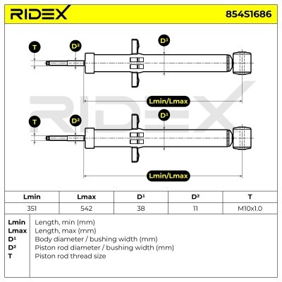 Amortyzator RIDEX 854S1686 854S1686 - foto 5