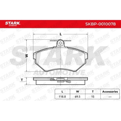 Klocki hamulcowe Stark SKBP-0010078 SKBP-0010078 - foto 3