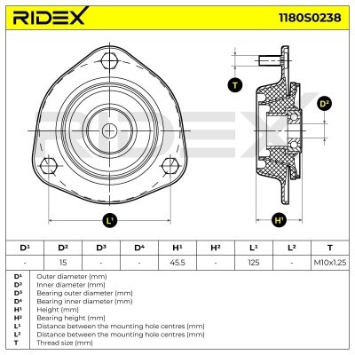 Mocowanie Amortyzatora RIDEX 1180S0238 1180S0238 - foto 5