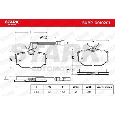 Klocki hamulcowe Stark SKBP-0010201 SKBP-0010201 - foto 4