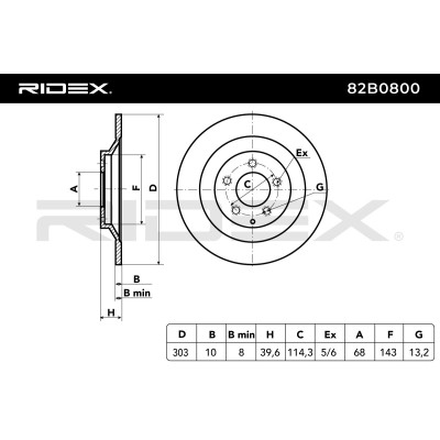 Tarcza hamulcowa RIDEX 82B0800 82B0800 - foto 8