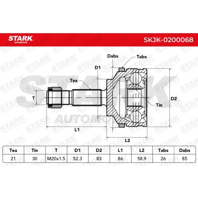 Przegub Stark SKJK-0200068 SKJK-0200068 - foto 5
