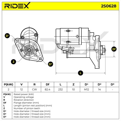 Rozrusznik RIDEX 2S0628 2S0628 - foto 5