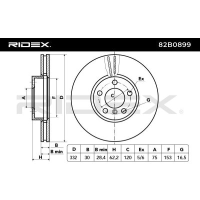 Tarcza hamulcowa RIDEX 82B0899 82B0899 - foto 4