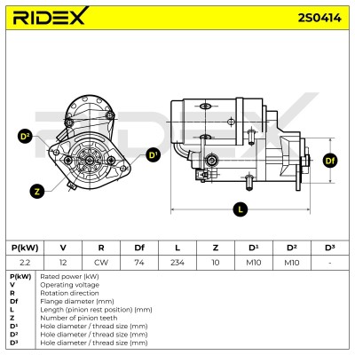 Rozrusznik RIDEX 2S0414 2S0414 - foto 6