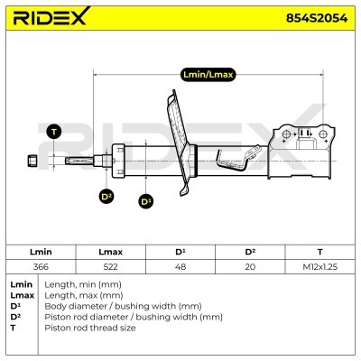 Amortyzator RIDEX 854S2054 854S2054 - foto 7