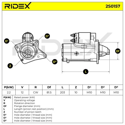 Rozrusznik RIDEX 2S0157 2S0157 - foto 6