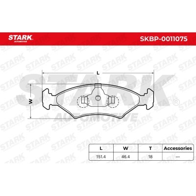 Klocki hamulcowe Stark SKBP-0011075 SKBP-0011075 - foto 3