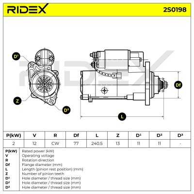 Rozrusznik RIDEX 2S0198 2S0198 - foto 7
