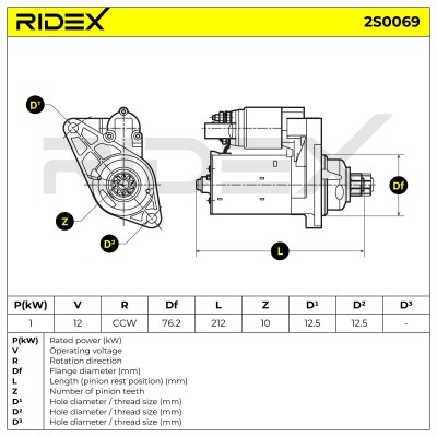 Rozrusznik RIDEX 2S0069 2S0069 - foto 6