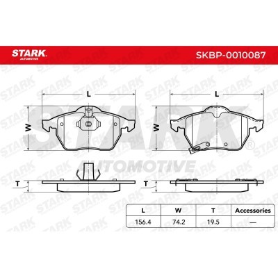Klocki hamulcowe Stark SKBP-0010087 SKBP-0010087 - foto 3