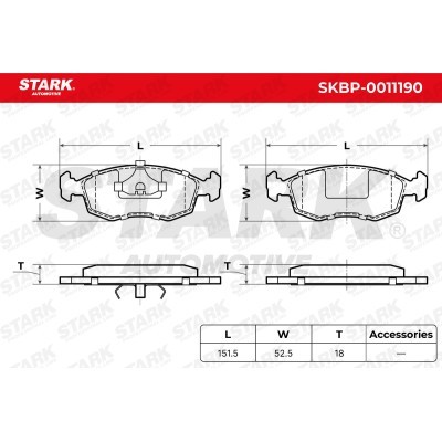 Klocki hamulcowe Stark SKBP-0011190 SKBP-0011190 - foto 3