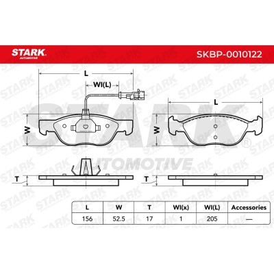 Klocki hamulcowe Stark SKBP-0010122 SKBP-0010122 - foto 3