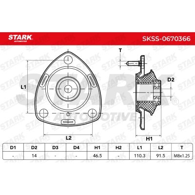 Mocowanie Amortyzatora Stark SKSS-0670366 SKSS-0670366 - foto 5