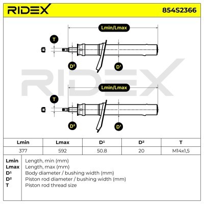 Amortyzator RIDEX 854S2366 854S2366 - foto 6