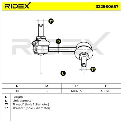 Łącznik Stabilizatora RIDEX 3229S0657 3229S0657 - foto 5