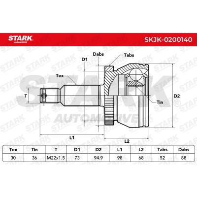 Przegub Stark SKJK-0200140 SKJK-0200140 - foto 6
