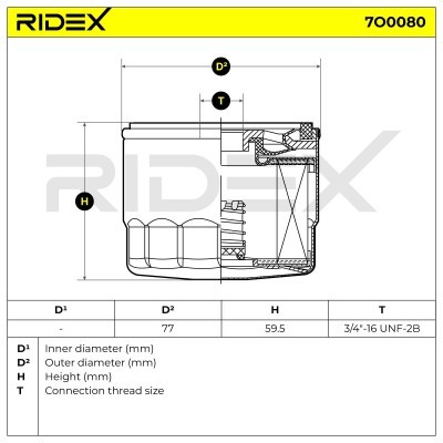 Filtr Oleju RIDEX 7O0080 7O0080 - foto 5