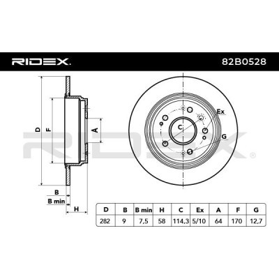 Tarcza hamulcowa RIDEX 82B0528 82B0528 - foto 4