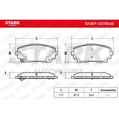 Klocki hamulcowe Stark SKBP-0011646 SKBP-0011646 - foto 6