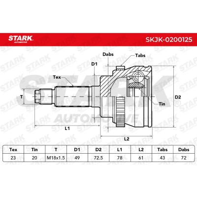 Przegub Stark SKJK-0200125 SKJK-0200125 - foto 5