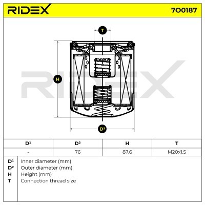 Filtr Oleju RIDEX 7O0187 7O0187 - foto 5