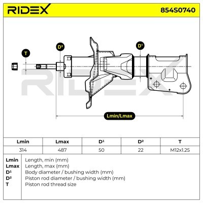 Amortyzator RIDEX 854S0740 854S0740 - foto 6