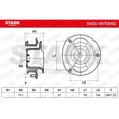 Mocowanie Amortyzatora Stark SKSS-0670092 SKSS-0670092 - foto 3