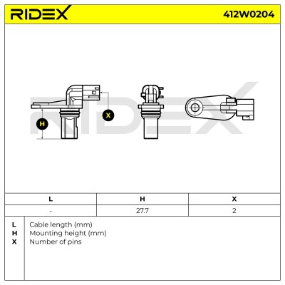 Czujnik ABS RIDEX 412W0204 412W0204 - foto 9
