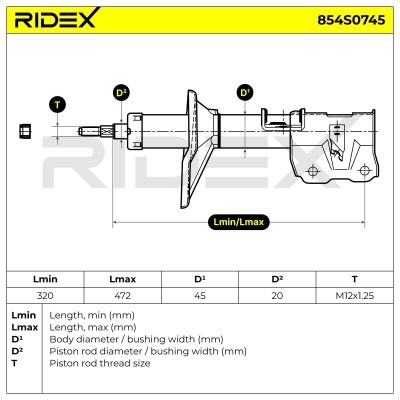 Amortyzator RIDEX 854S0745 854S0745 - foto 8