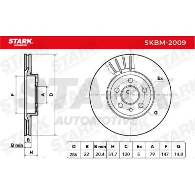 Tarcza hamulcowa Stark SKBM-2009 SKBM-2009 - foto 5