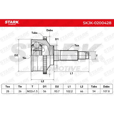 Przegub Stark SKJK-0200428 SKJK-0200428 - foto 6