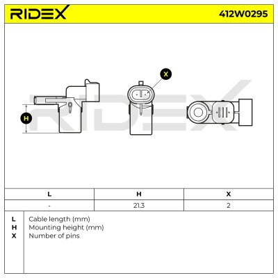Czujnik ABS RIDEX 412W0295 412W0295 - foto 8