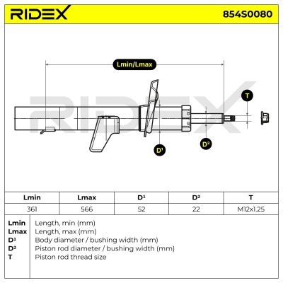 Amortyzator RIDEX 854S0080 854S0080 - foto 3