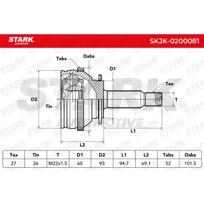 Przegub Stark SKJK-0200081 SKJK-0200081 - foto 5