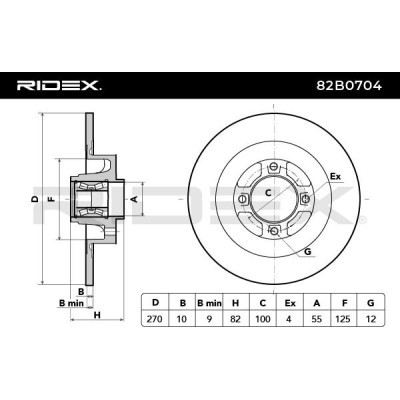Tarcza hamulcowa RIDEX 82B0704 82B0704 - foto 4