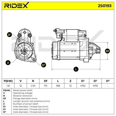 Rozrusznik RIDEX 2S0193 2S0193 - foto 6