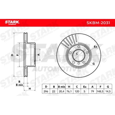 Tarcza hamulcowa Stark SKBM-2031 SKBM-2031 - foto 5