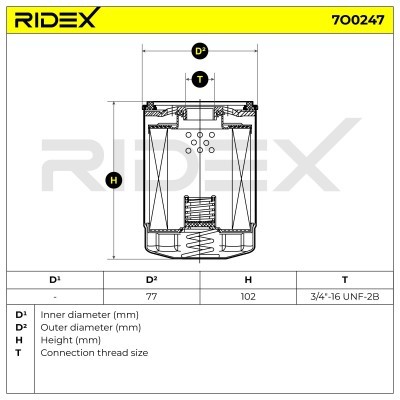 Filtr Oleju RIDEX 7O0247 7O0247 - foto 5