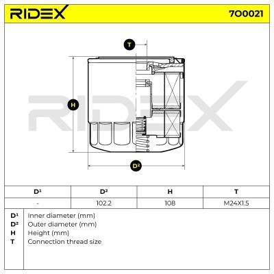 Filtr Oleju RIDEX 7O0021 7O0021 - foto 6