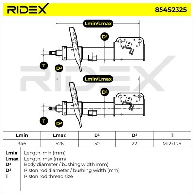 Amortyzator RIDEX 854S2325 854S2325 - foto 4